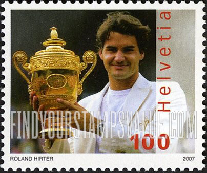 FindYourStampsValue: Federal Administration: Roger Federer, Tennis Player