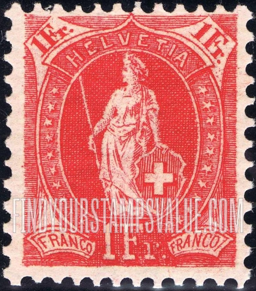 FindYourStampsValue: Federal Administration: Helvetia (Large numerals)