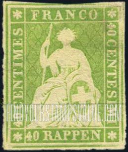 FindYourStampsValue: Federal Administration: Helvetia