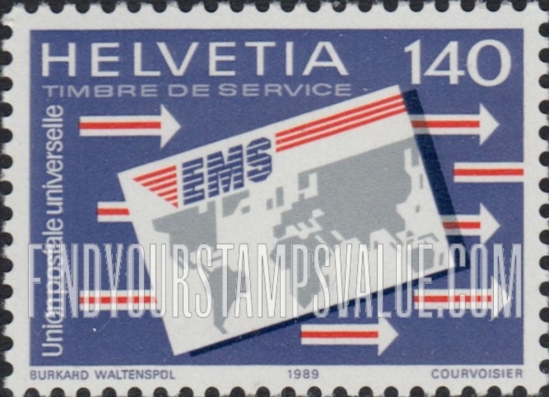 FindYourStampsValue: For The International Bureau of The Universal Postal Union: Express Mail Service