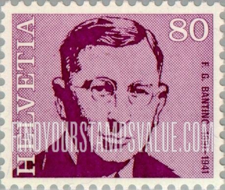 FindYourStampsValue: Federal Administration, Physicians: Frederick G. Banting (1891-1941), Canadian physiologist