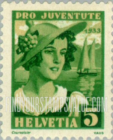 FindYourStampsValue: Semi-Postal: Girl of Vaud