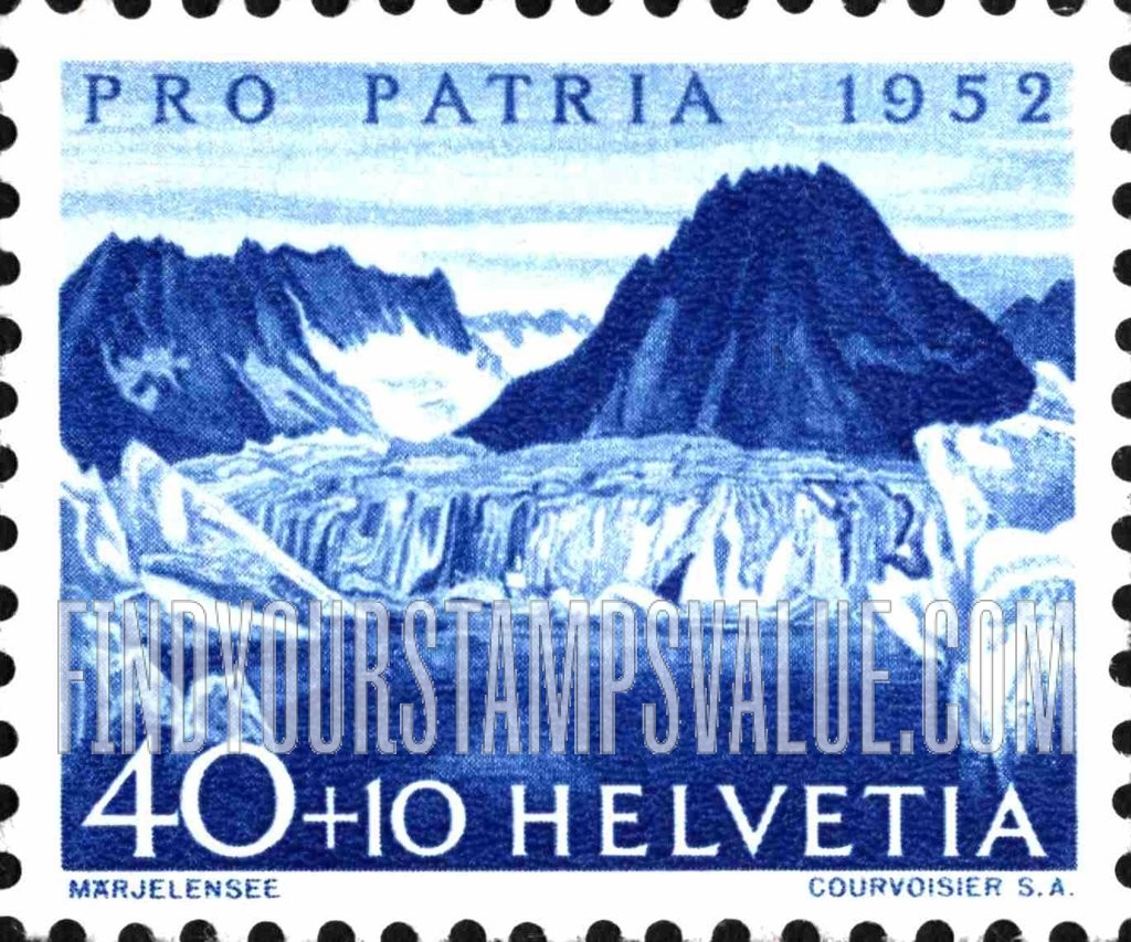 FindYourStampsValue: Semi-Postal: Lake of Marjelen