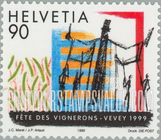 FindYourStampsValue: Federal Administration: Vintners Festival, Vevey