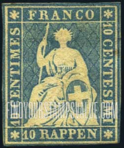 FindYourStampsValue: Federal Administration: Helvetia