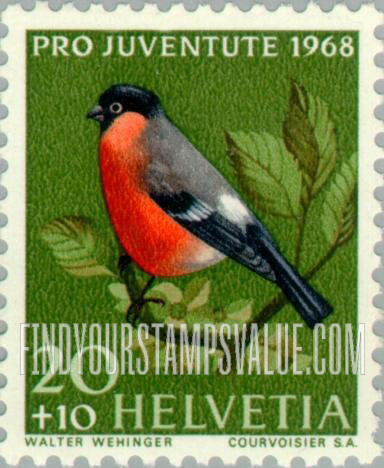 FindYourStampsValue: Semi-Postal, Birds: Bullfinch