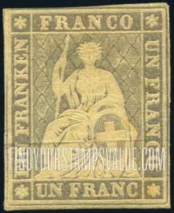FindYourStampsValue: Federal Administration: Helvetia