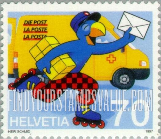 FindYourStampsValue: Federal Administration: “Globi” as Postman