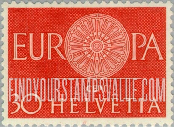 FindYourStampsValue: Federal Administration: Europa, 1960