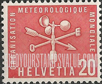 FindYourStampsValue: For The World Meteorological Organization: Direction indicator and anemometer