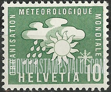 FindYourStampsValue: For The World Meteorological Organization: Sun, Cloud, Rain and Snow