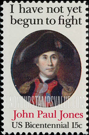 FindYourStampsValue: JOHN PAUL JONES - American Bicentennial