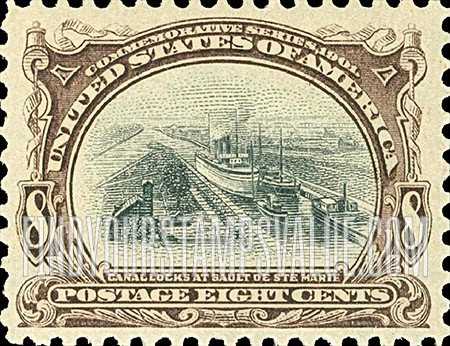 FindYourStampsValue: PAN-AMERICAN EXPOSITION - Canal Locks at Sault Ste. Marie