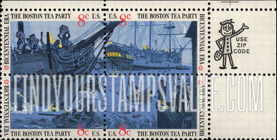 FindYourStampsValue: BOSTON TEA PARTY