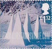 FindYourStampsValue: Great Britain (United Kingdom): Christmas, Ice and Snow Sculptures by Andy Goldsworthy - Snow Pyramids, Self-Adhesive Stamp