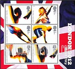 FindYourStampsValue: Great Britain (United Kingdom): Selection of London as Host of 2012 Summer Olympics, Miniature Sheet of 6 Stamps