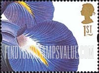 FindYourStampsValue: Great Britain (United Kingdom): Flowers - Iris Latifolia, Booklet Stamp