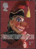 FindYourStampsValue: Great Britain (United Kingdom): Puppets - Punch, Self-Adhesive Booklet Stamp