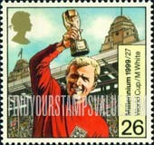 FindYourStampsValue: Great Britain (United Kingdom): Entertainment & Sports - Bobby Moore, 1966 World Cup Soccer Champions