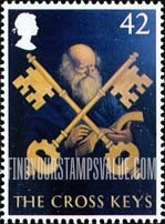 FindYourStampsValue: Great Britain (United Kingdom): Pub Signs - The Cross Keys, London