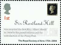 FindYourStampsValue: Great Britain (United Kingdom): Royal Society of Arts, 250th Anniversary - Great Britain #1