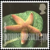 FindYourStampsValue: Great Britain (United Kingdom): Marine Life - Common Starfish