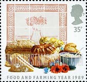 FindYourStampsValue: Great Britain (United Kingdom): Food and Farming Year - Breads, Cake, Cereal