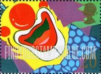 FindYourStampsValue: Great Britain (United Kingdom): Famous Smiles - Clown
