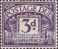 FindYourStampsValue: Great Britain (United Kingdom): Postage Due Stamps - Three Pence