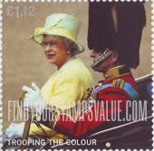FindYourStampsValue: Great Britain (United Kingdom): Trooping the Color Ceremony - Queen and Soldier in Phaeton