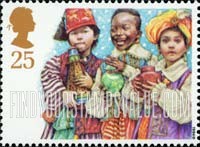 FindYourStampsValue: Great Britain (United Kingdom): Christmas, School Children Portraying - Magi