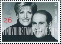 FindYourStampsValue: Great Britain (United Kingdom): Marriage of Prince Edward and Sophie Rhys-Jones - Portrait