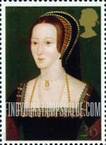 FindYourStampsValue: Great Britain (United Kingdom): King Henry VIII and His Six Wives - Anne Boleyn