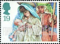 FindYourStampsValue: Great Britain (United Kingdom): Christmas, School Children Portraying - Mary, Joseph, with Infant Jesus