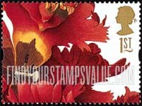 FindYourStampsValue: Great Britain (United Kingdom): Flowers - Le Perroquet Rouge, Booklet Stamp