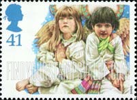 FindYourStampsValue: Great Britain (United Kingdom): Christmas, School Children Portraying - Angels
