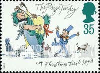FindYourStampsValue: Great Britain (United Kingdom): "A Christmas Carol", by Charles Dickens, 150th Anniversary - Prize Turkey