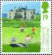 FindYourStampsValue: Great Britain (United Kingdom): Honorable Company of Edinburgh Golfers, 250th Anniversary, Golf Courses - St. Andrews, Old Course