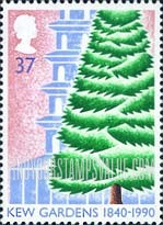 FindYourStampsValue: Great Britain (United Kingdom): Kew Gardens, 150th Anniversary - Cedar