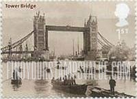 FindYourStampsValue: Great Britain (United Kingdom): Thames River Bridges in London - Tower, Booklet Stamp
