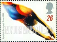 FindYourStampsValue: Great Britain (United Kingdom): 1996 Summer Olympic, Paralympic Games, Atlanta - Swimming
