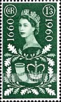 FindYourStampsValue: Great Britain (United Kingdom): Tercentenary of Establishment of General Letter Office - Oak Leaves and 1660 Post Horn