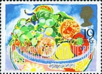FindYourStampsValue: Great Britain (United Kingdom): Special Occasions - Fruit Bowl, Booklet Stamp