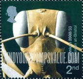 FindYourStampsValue: Great Britain (United Kingdom): Mind & Matter - Ant's Head, Wildscreen at Bristol Project