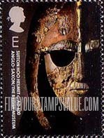 FindYourStampsValue: Great Britain (United Kingdom): British Museum, 250th Anniversary - Sutton Hoo Helmet, c. 600