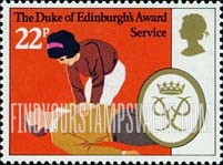 FindYourStampsValue: Great Britain (United Kingdom): 25th Anniversary of Duke of Edinburgh's Award - Service, Woman administering Artificial Respiration
