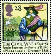 FindYourStampsValue: Great Britain (United Kingdom): English Civil War, 350th Anniversary - Drummer