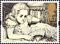 FindYourStampsValue: Great Britain (United Kingdom): Greetings, Messages - Alice in Wonderland, Booklet Stamp