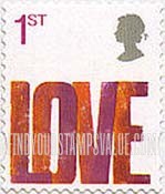 FindYourStampsValue: Great Britain (United Kingdom): Smilers - Love, Self-Adhesive Booklet Stamp