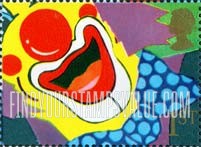 FindYourStampsValue: Great Britain (United Kingdom): Famous Smiles - Clown, Booklet Stamp